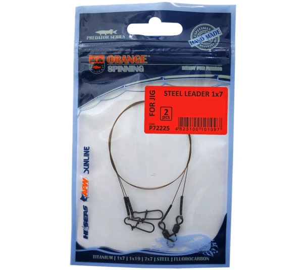 Life Orange 1x7 Steel Leader 2 Pcs 18,1kg/40 Lb 70cm 1 Life Orange 1x7 Steel Leader 2 Pcs 18,1kg/40 Lb 70cm