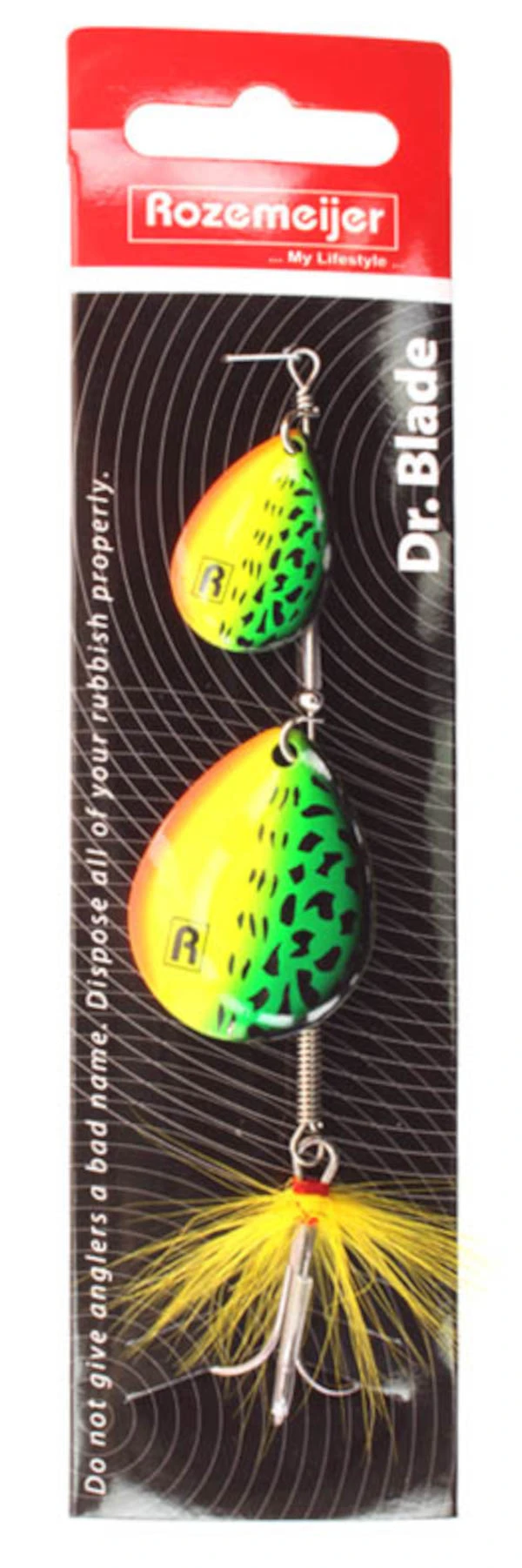 Rozemeijer Dr. Blade Tandem Spinner Speckled Fire Tiger #3 & #5 (10g) 1 Rozemeijer Dr. Blade Tandem Spinner Speckled Fire Tiger #3 & #5 (10g)