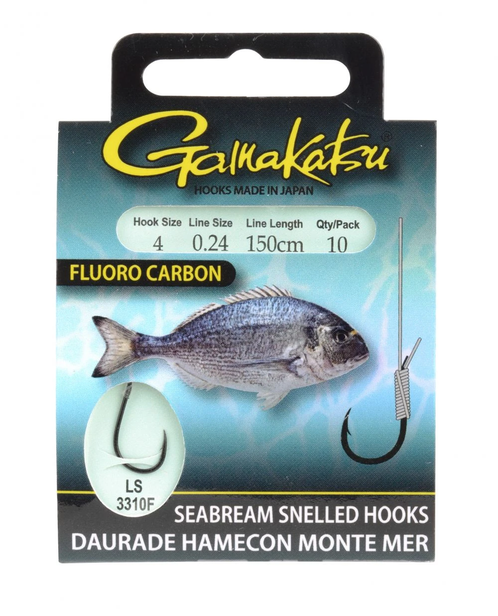 Gamakatsu Booklet Seabream LS-3310 Crab #4 - 0.26mm (10 Stuks) 1 Gamakatsu Booklet Seabream LS-3310 Crab #4 - 0.26mm (10 Stuks)