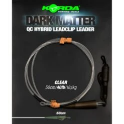 Korda Dark Matter Leader QC Hybrid Clip Clear 100cm