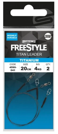 Spro Freestyle Titan Titanium Leader 20cm 0,30mm/8kg -Viswinkel db41a266fa27ee61